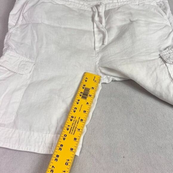 Island Importer Cargo Shorts Mens Large White Cabo Linen Drawstring Pull On - Picture 5 of 12